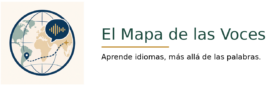 logotipo el mapa de las voces verde negro